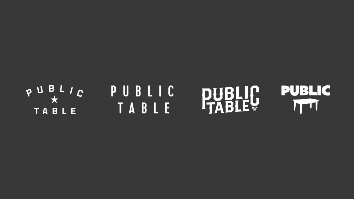 Public Table logo variations collection