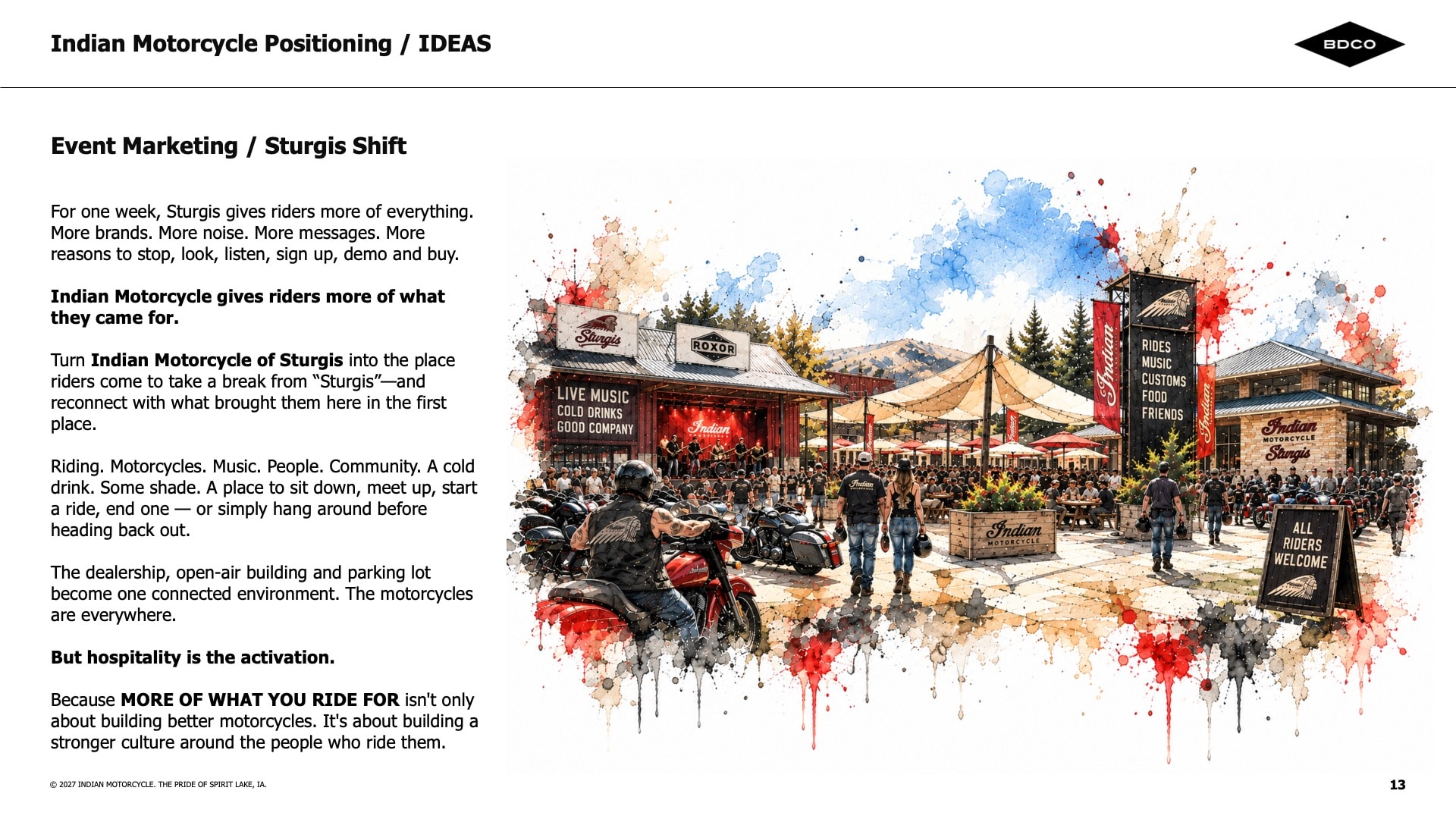 Indian Motorcycle Sturgis event marketing activation